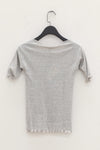 BASERANGE ribbed cotton vest TOPA-RB-000 GREY MELANGE